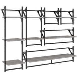 VidaXL 836271 shelve Wood, Metal Grey