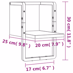 VidaXL 836273 shelve Wood, Metal Black - Additional view 6