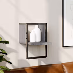 VidaXL 836276 shelve Wood, Metal Grey