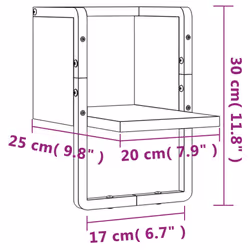 VidaXL 836276 shelve Wood, Metal Grey - Additional view 8