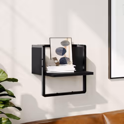 VidaXL 836278 shelve Wood, Metal Black