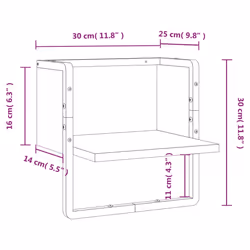 VidaXL 836278 shelve Wood, Metal Black - Additional view 8