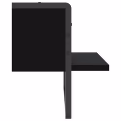 vidaXL Wall Shelf with Bar Floating Shelf Wall Mounted Shelf Display Wall Rack - black, 40 x 25 x 30 cm