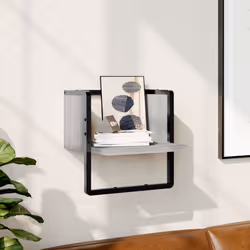 VidaXL 836286 shelve Wood, Metal Grey