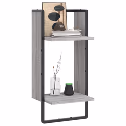 VidaXL 836301 shelve Wood, Metal Grey