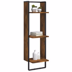 VidaXL 836305 shelve Wood, Metal Oak, Brown