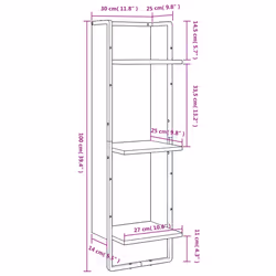 VidaXL 836305 shelve Wood, Metal Oak, Brown - Additional view 8