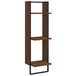 VidaXL 836307 shelve Wood, Metal Brown, Wood