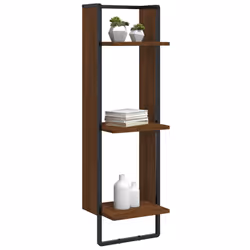 VidaXL 836307 shelve Wood, Metal Brown, Wood