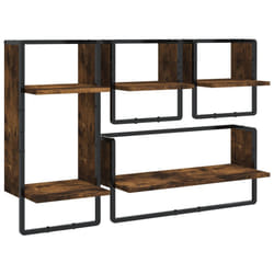 VidaXL 836310 shelve Wood, Metal Oak, Brown