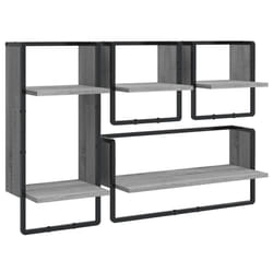VidaXL 836311 shelve Wood, Metal Grey