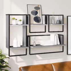 VidaXL 836311 shelve Wood, Metal Grey