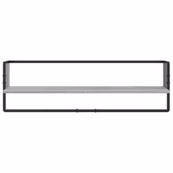 vidaXL Wall Shelf Set 6 Piece with Bars Wall Mounted Shelf Engineered Wood - grey sonoma - Additional view 4
