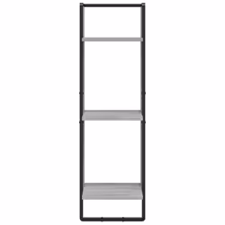 vidaXL Wall Shelf Set 6 Piece with Bars Wall Mounted Shelf Engineered Wood - grey sonoma - Additional view 6