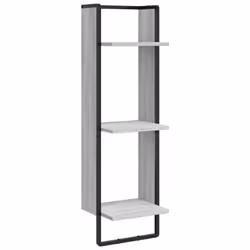 vidaXL Wall Shelf Set 6 Piece with Bars Wall Mounted Shelf Engineered Wood - grey sonoma - Additional view 7
