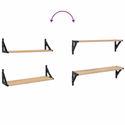 VidaXL 836329 shelve Wood, Metal Wood - Additional view 8