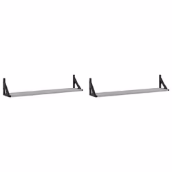 VidaXL 836331, Wood, Metal, Grey, 800 mm, 150 mm, 155 mm, 2 pc(s)