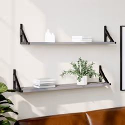 VidaXL 836331 shelve Wood, Metal Grey