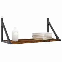 VidaXL 836335 shelve Wood, Metal Oak, Brown