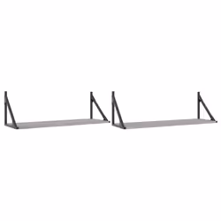 VidaXL 836341, Wood, Metal, Grey, 800 mm, 250 mm, 255 mm, 2 pc(s)