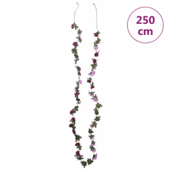 vidaXL Artificial Flower Garlands Fake Flowers Artificial Plants Decor 6 pcs - purple