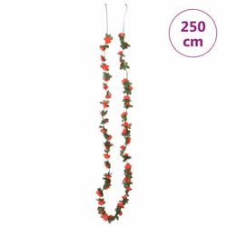 vidaXL Artificial Flower Garlands Fake Flowers Artificial Plants Decor 6 pcs - red