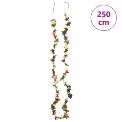 vidaXL Artificial Flower Garlands Fake Flowers Artificial Plants Decor 6 pcs - yellow and green