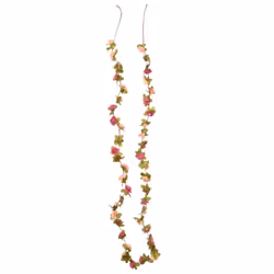 vidaXL Artificial Flower Garlands Fake Flowers Artificial Plants Decor 6 pcs - rose red