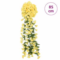 vidaXL Artificial Flower Garlands Fake Flowers Artificial Plants Decor 3 pcs - yellow