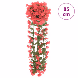 vidaXL Artificial Flower Garlands Fake Flowers Artificial Plants Decor 3 pcs - rose