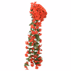 vidaXL Artificial Flower Garlands Fake Flowers Artificial Plants Decor 3 pcs - red