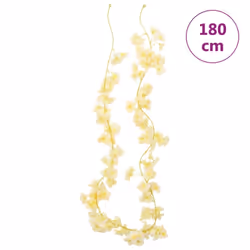 vidaXL Artificial Flower Garlands Fake Flowers Artificial Plants Decor 6 pcs - champagne