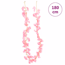 vidaXL Artificial Flower Garlands Fake Flowers Artificial Plants Decor 6 pcs - pink