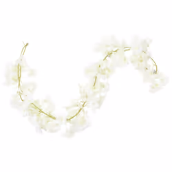 vidaXL Artificial Flower Garlands Fake Flowers Artificial Plants Decor 6 pcs - white