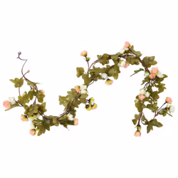 vidaXL Artificial Flower Garlands Fake Flowers Artificial Plants Decor 6 pcs - champagne