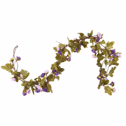 vidaXL Artificial Flower Garlands Fake Flowers Artificial Plants Decor 6 pcs - purple