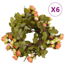 vidaXL Artificial Flower Garlands Fake Flowers Artificial Plants Decor 6 pcs - red