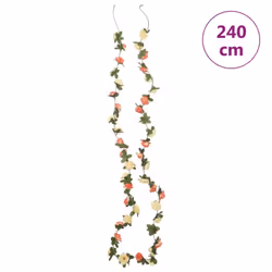 vidaXL Artificial Flower Garlands Fake Flowers Artificial Plants Decor 6 pcs - yellow and green
