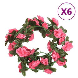 vidaXL Artificial Flower Garlands Fake Flowers Artificial Plants Decor 6 pcs - pink