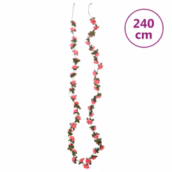 vidaXL Artificial Flower Garlands Fake Flowers Artificial Plants Decor 6 pcs - pink