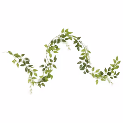 vidaXL Artificial Flower Garlands Fake Flowers Artificial Plants Decor 6 pcs - white