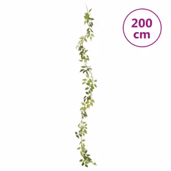 vidaXL Artificial Flower Garlands Fake Flowers Artificial Plants Decor 6 pcs - white