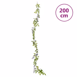 vidaXL Artificial Flower Garlands Fake Flowers Artificial Plants Decor 6 pcs - purple - Additional view 6