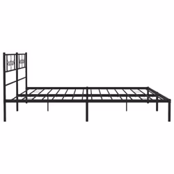vidaXL Metal Bed Frame with Headboard Bed Base Black 180x200 cm Super King - Additional view 5