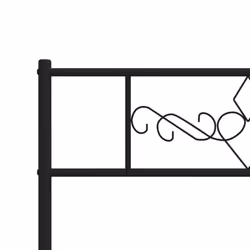 vidaXL Metal Bed Frame Bed Base with Headboard and Footboard Black 80x200 cm - Additional view 7