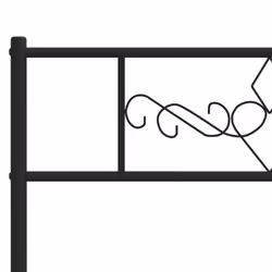 vidaXL Metal Bed Frame Bed Base with Headboard & Footboard Black Super King Size - Additional view 7