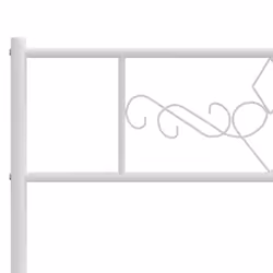 vidaXL Metal Bed Frame Bed Base with Headboard and Footboard White 90x200 cm - Additional view 7