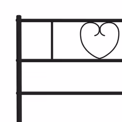 vidaXL Metal Bed Frame with Headboard Bed Base Bedstead Black 90x190 cm Single - black, 90 x 190 cm/with headboard & footboard - Additional view 7