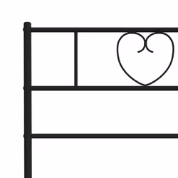 vidaXL Metal Bed Frame with Headboard Bedstead and Footboard Black 120x200 cm - Additional view 7