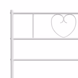 vidaXL Metal Bed Frame Bed Base with Headboard and Footboard White 90x200 cm - Additional view 7
